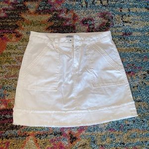 ZARA basic white denim skirt